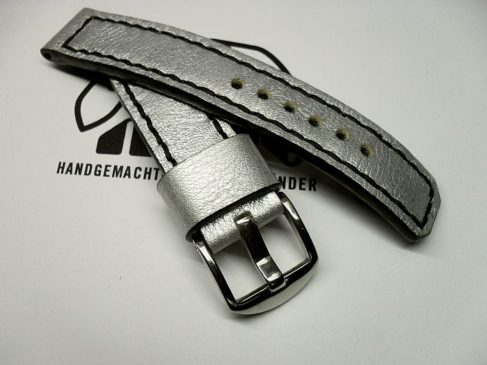 20009 - 20mm strap "Calf silver"